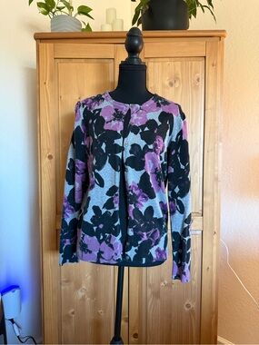 Lavender flowered cardigan by Croft & Barrow